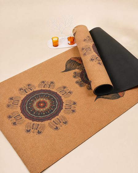 Cork Yoga Mat product image for AICO Yoga OEM and private label yoga manufacturing programs.