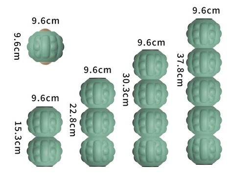 Peanut Foam Roller product image for AICO Yoga OEM and private label Pilates manufacturing programs.